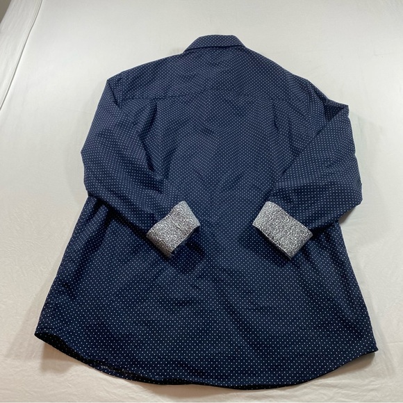 Nick Graham Shirt Men’s X-Large Button Down Polka Dot Stretch Long Sleeves Shirt - Picture 5 of 12